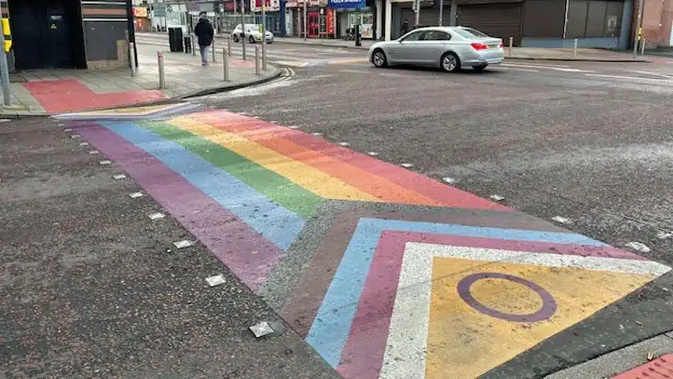 LGBTQ+ Group Creates Blackpool 'Rainbow Quarter' as Vibrant Cultural Hub Rainbow Zebra Crossing